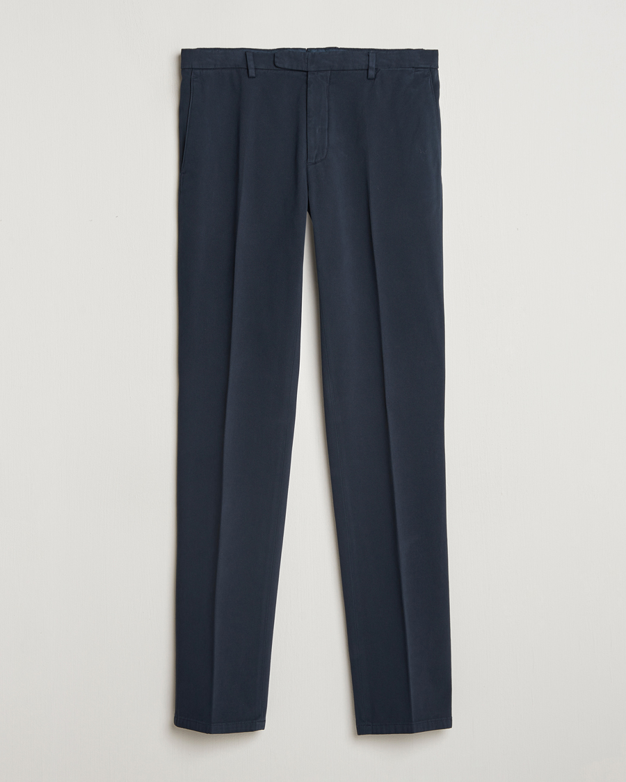 Herre | Bukser | Boglioli | Cotton Twill Trousers Navy