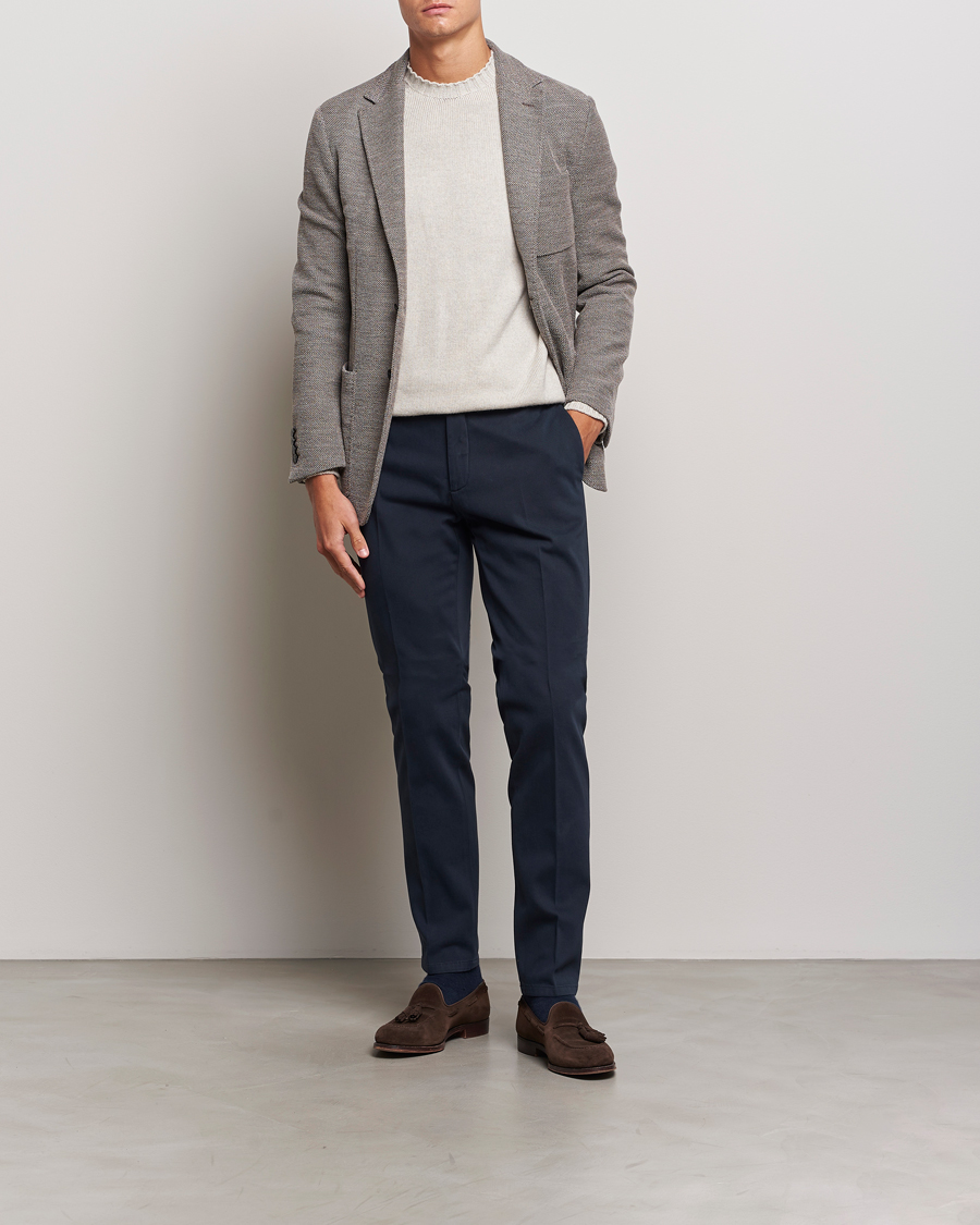 Herre | Bukser | Boglioli | Cotton Twill Trousers Navy