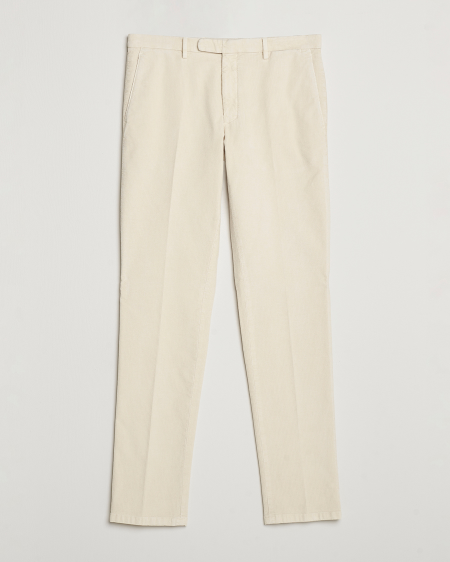Herre | Bukser | Boglioli | Corduroy Trousers Off White