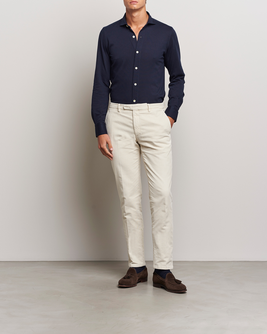 Herre | Bukser | Boglioli | Corduroy Trousers Off White