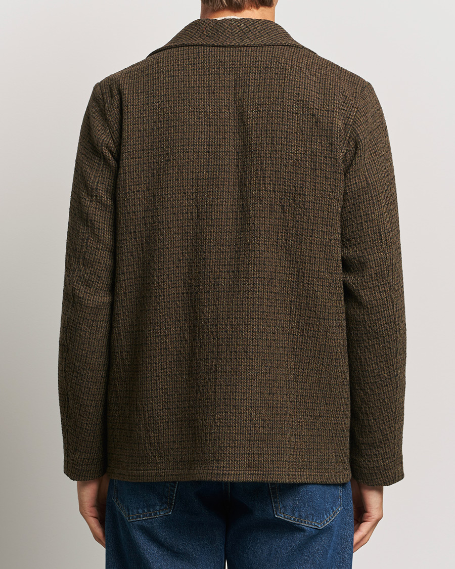 Herre | Jakker | Aspesi | Wool Houndstooth Jacket Dark Brown