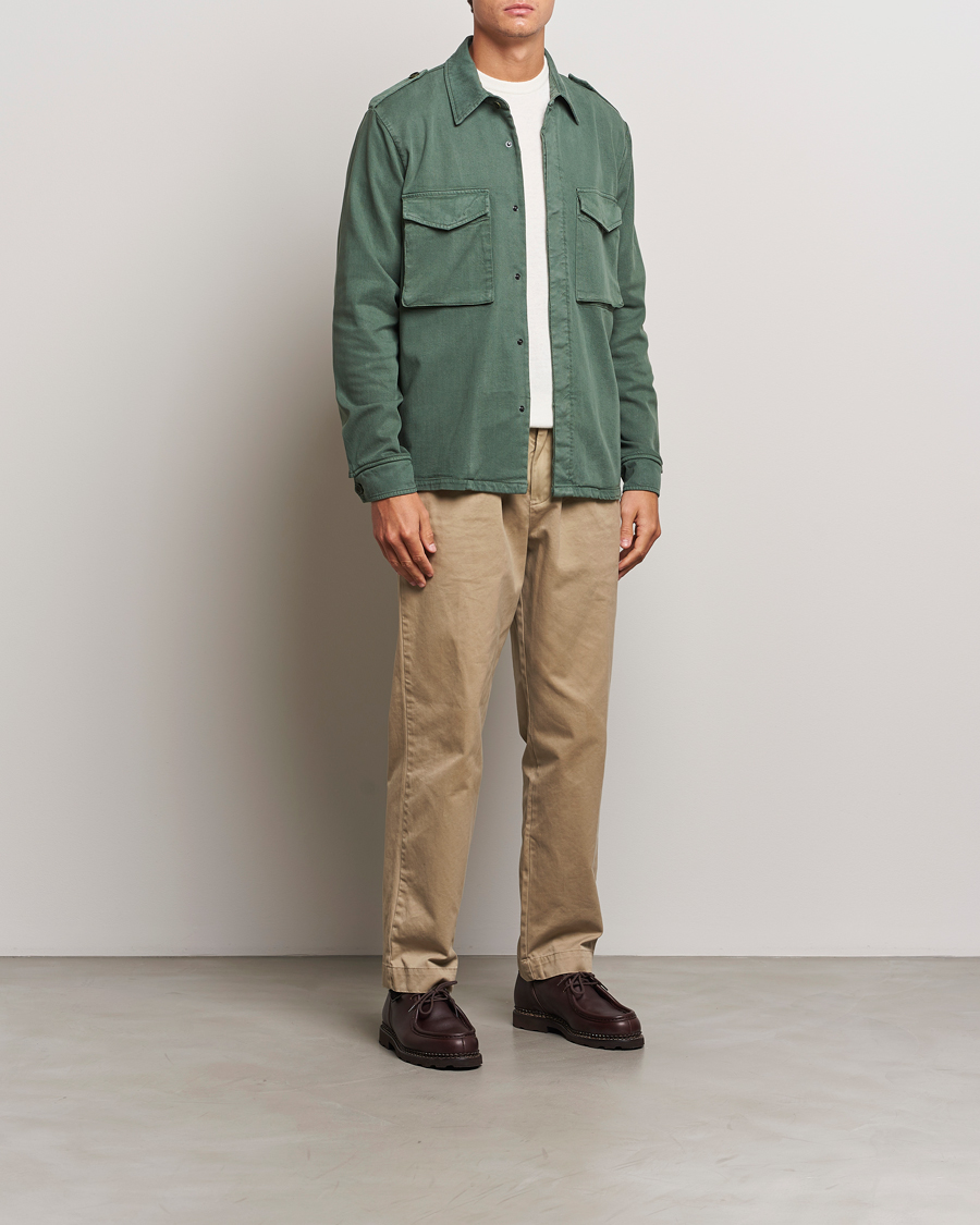 Herre | Jakker | Aspesi | Twill Cotton Shirt Jacket Green