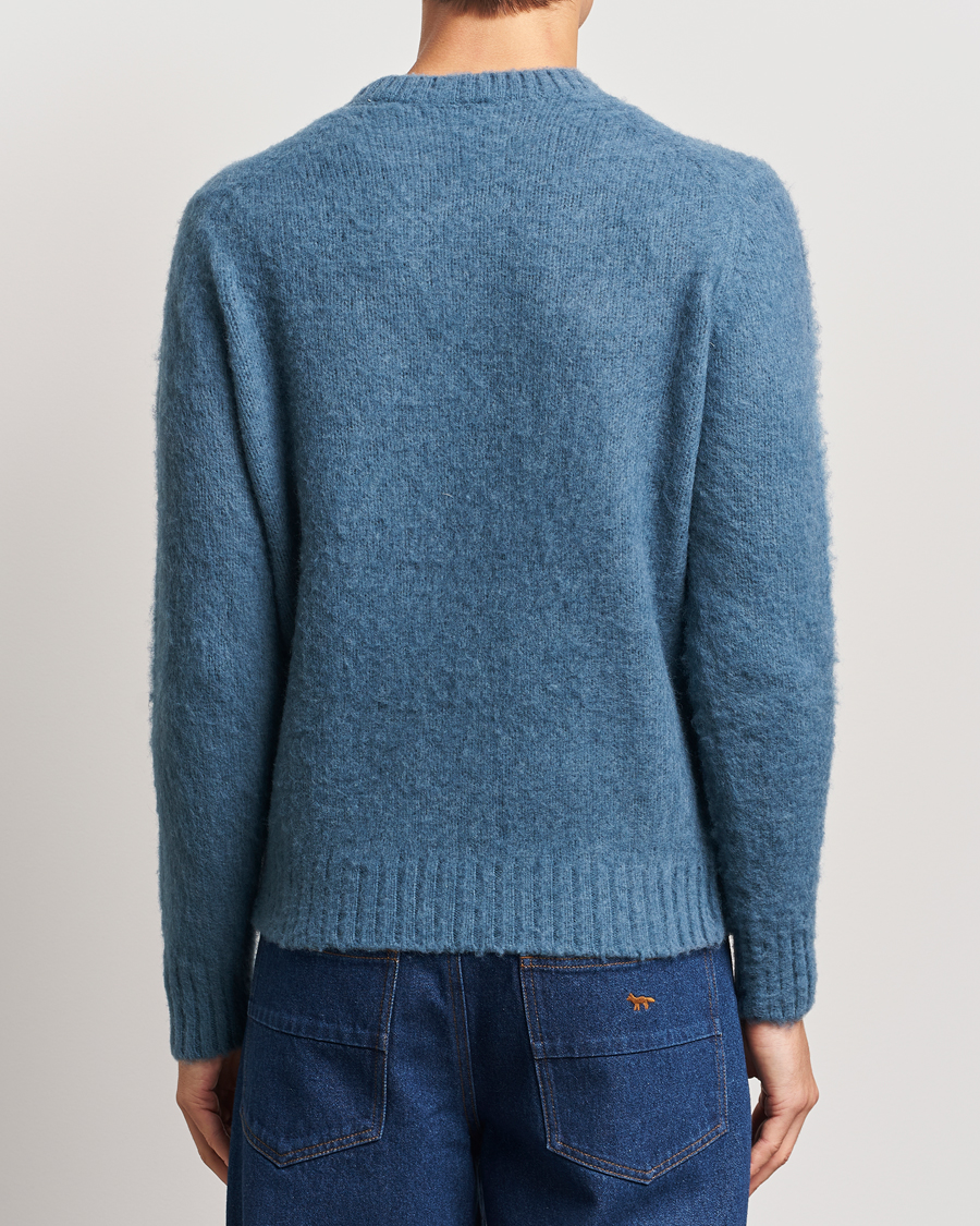 Herre | Gensere | Aspesi | Brushed Shetland Sweater Blue