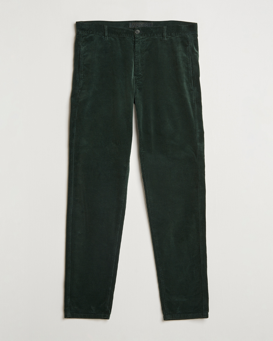 Herre | Bukser | Aspesi | Corduroy Pants Dark Green