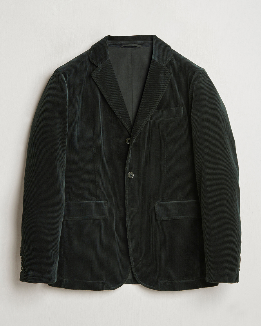 Herre | Dressjakker | Aspesi | Corduroy Blazer Dark Green