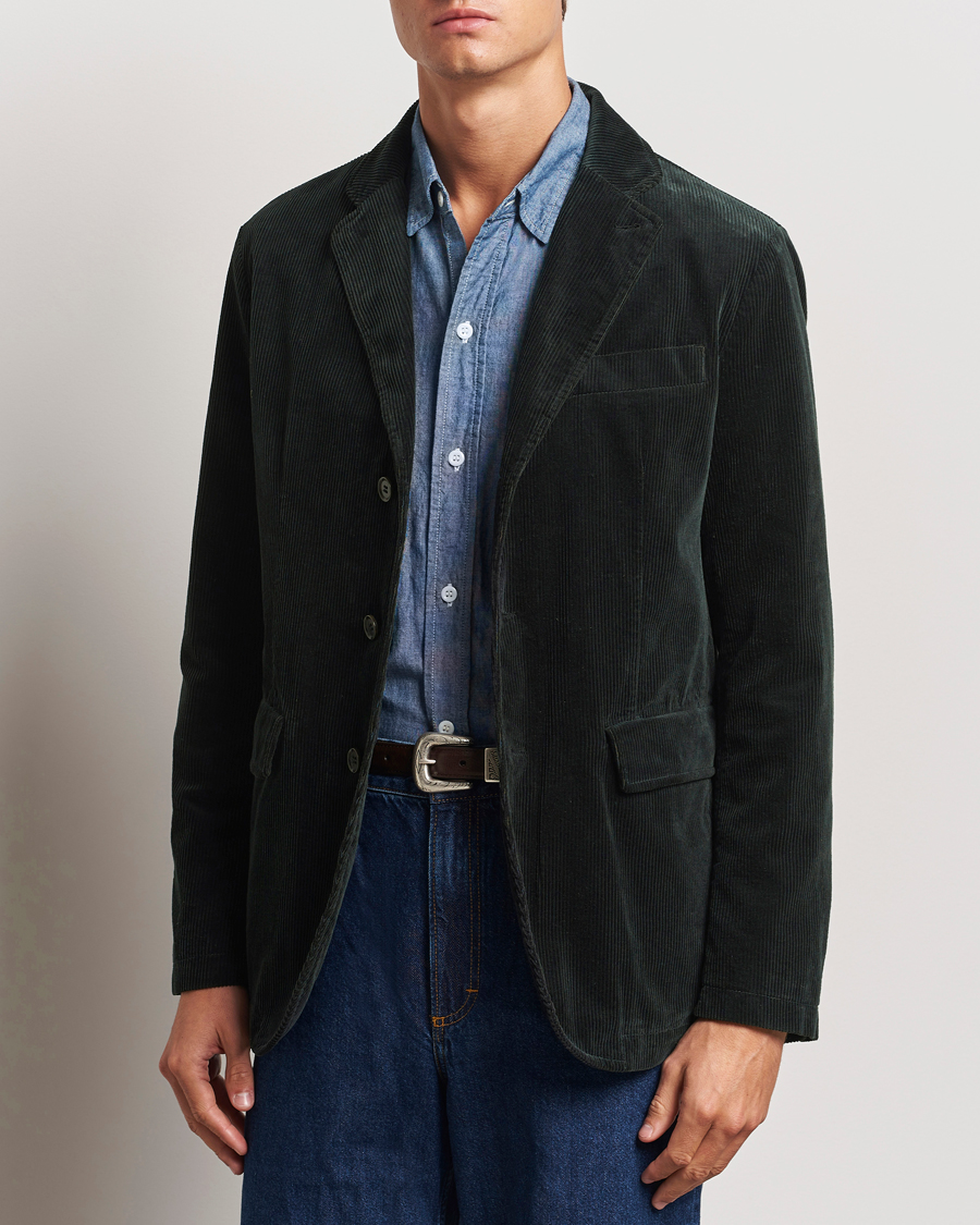 Herre | Dressjakker | Aspesi | Corduroy Blazer Dark Green