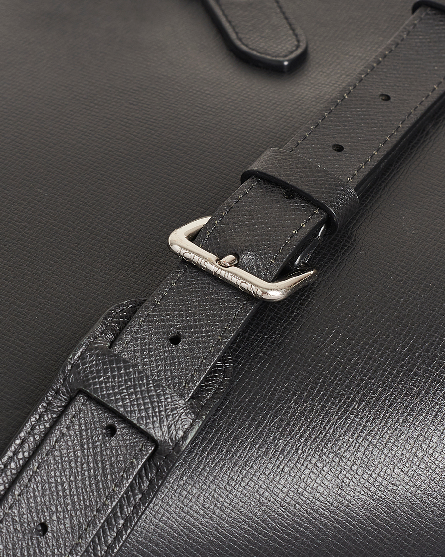 Herre | Louis Vuitton Pre-Owned Anton Brief Taiga Noir Silver | Louis Vuitton Pre-Owned | Anton Brief Taiga Noir Silver