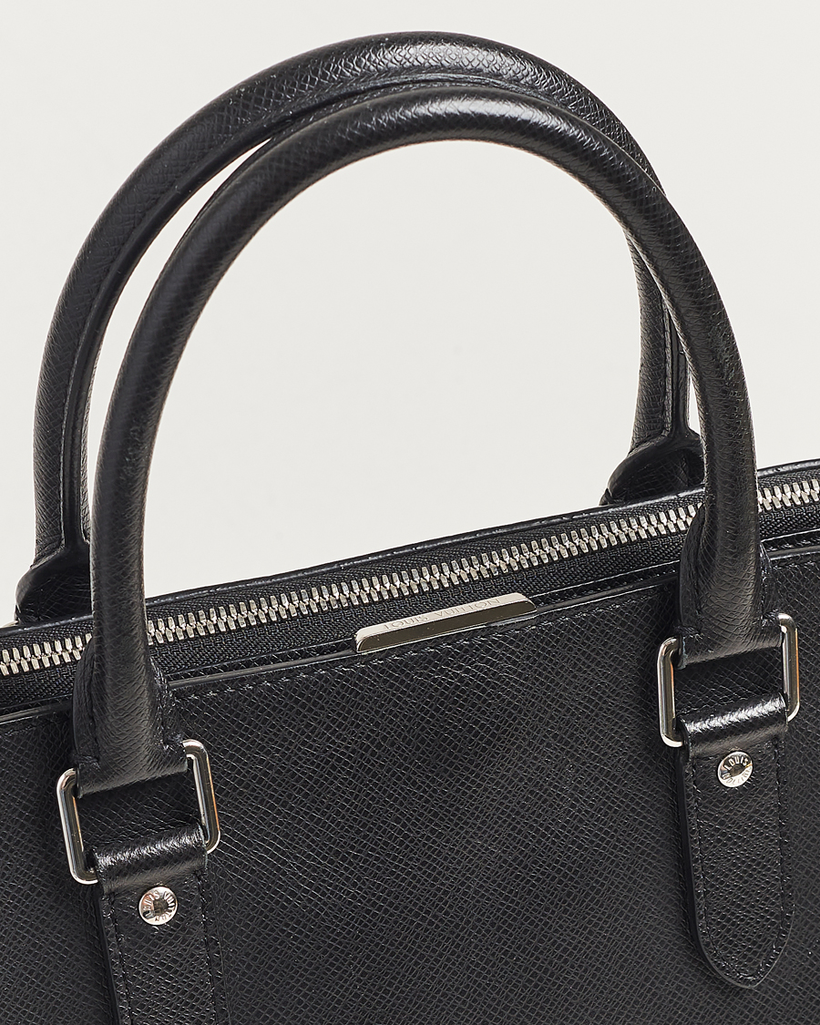Herre | Louis Vuitton Pre-Owned Anton Brief Taiga Noir Silver | Louis Vuitton Pre-Owned | Anton Brief Taiga Noir Silver