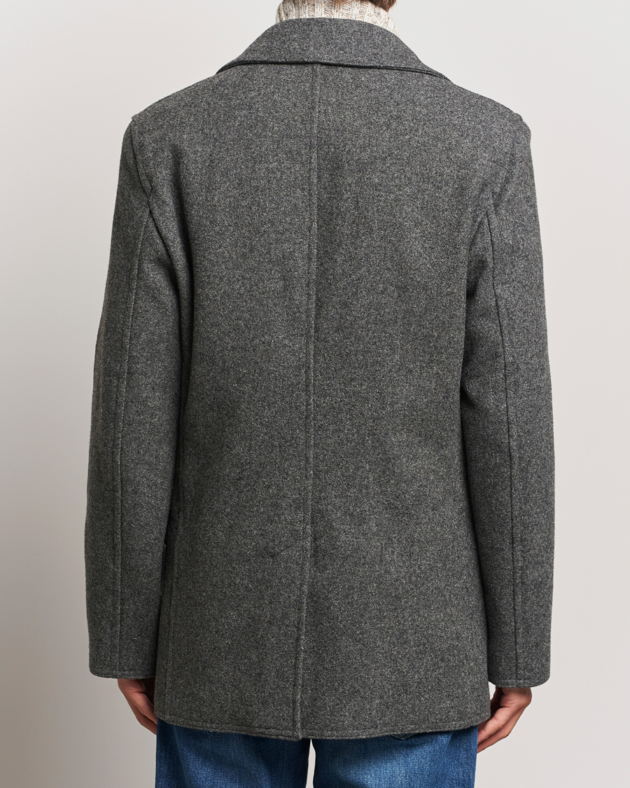 Herre | Jakker | Gloverall | Churchill Reefer Peacoat Grey