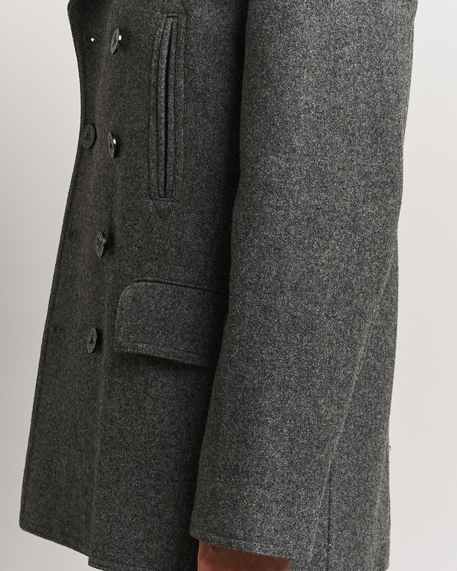 Herre | Jakker | Gloverall | Churchill Reefer Peacoat Grey