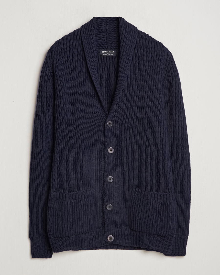 Herre | Gensere | Gloverall | Shawl Collar Cardigan Navy