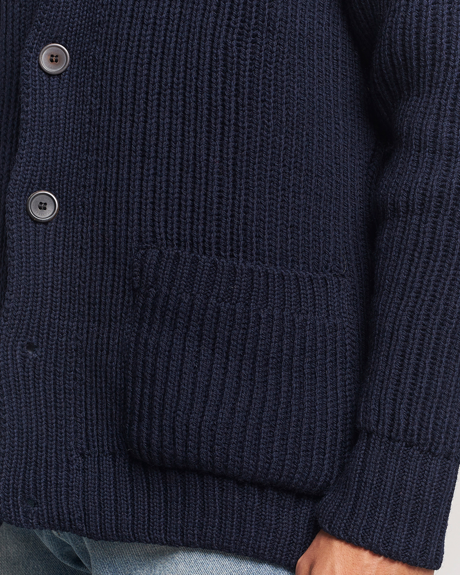 Herre | Gensere | Gloverall | Shawl Collar Cardigan Navy