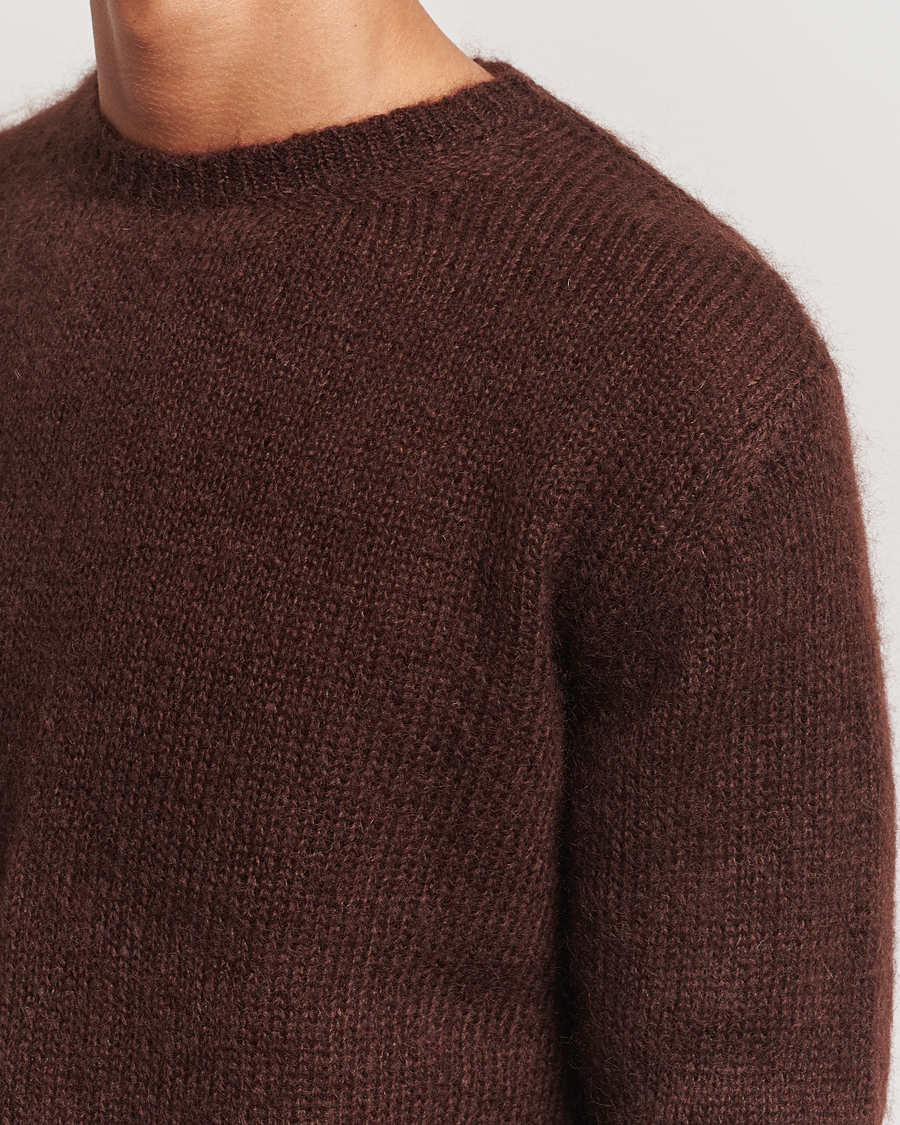 Herre | Gensere | Massimo Alba | Mohair Crew Neck Cocco