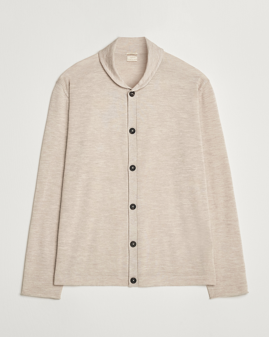 Herre | Gensere | Massimo Alba | Cashmere Shawl Collar Cardigan Beige