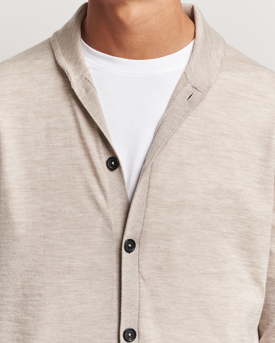 Herre | Gensere | Massimo Alba | Cashmere Shawl Collar Cardigan Beige