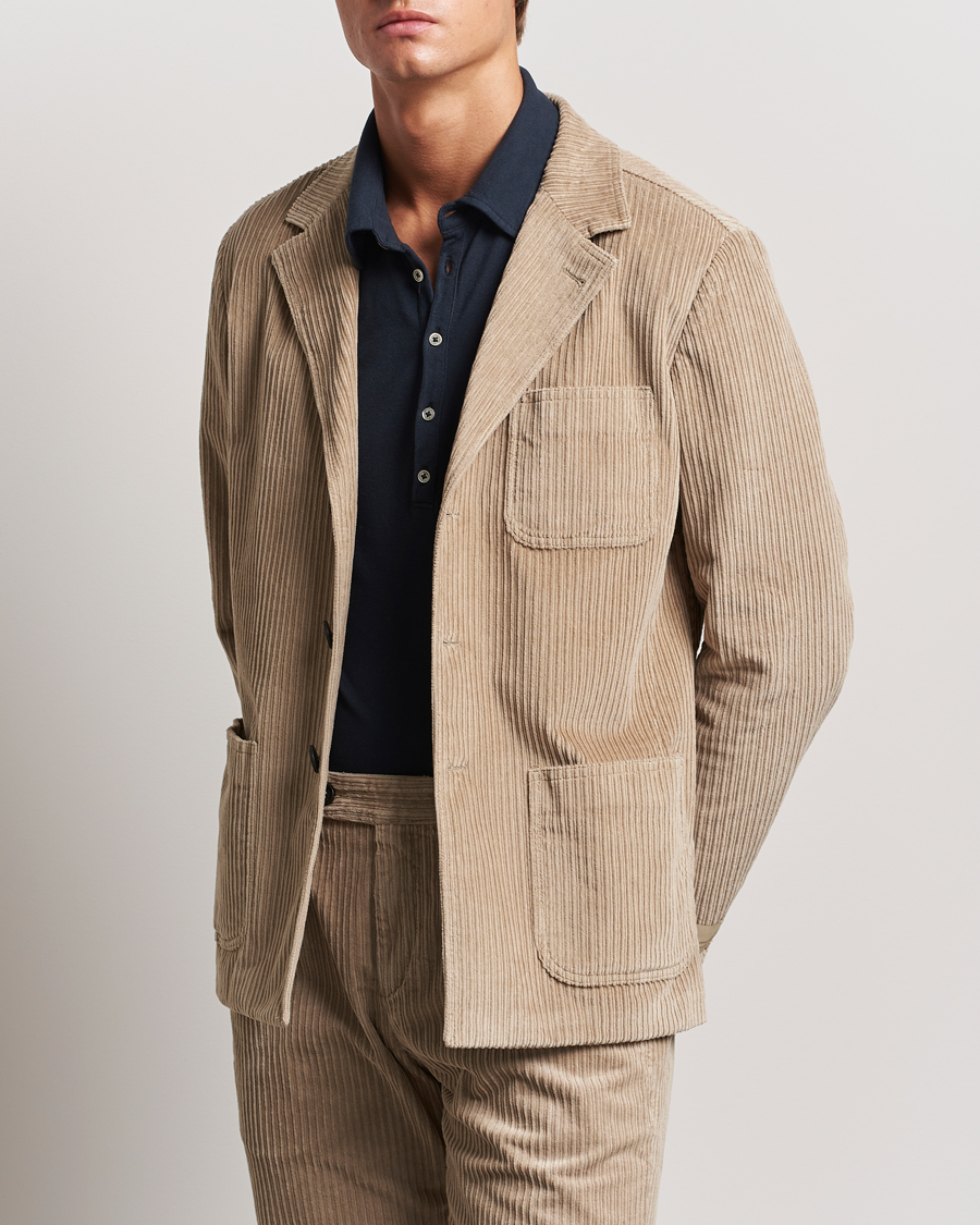 Herre | Jakker | Massimo Alba | Baglietto Wale Corduroy Jacket Beige