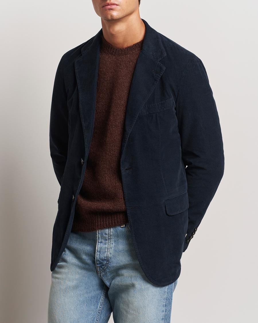 Herre | Dressjakker | Massimo Alba | Baby Corduroy Blazer Navy