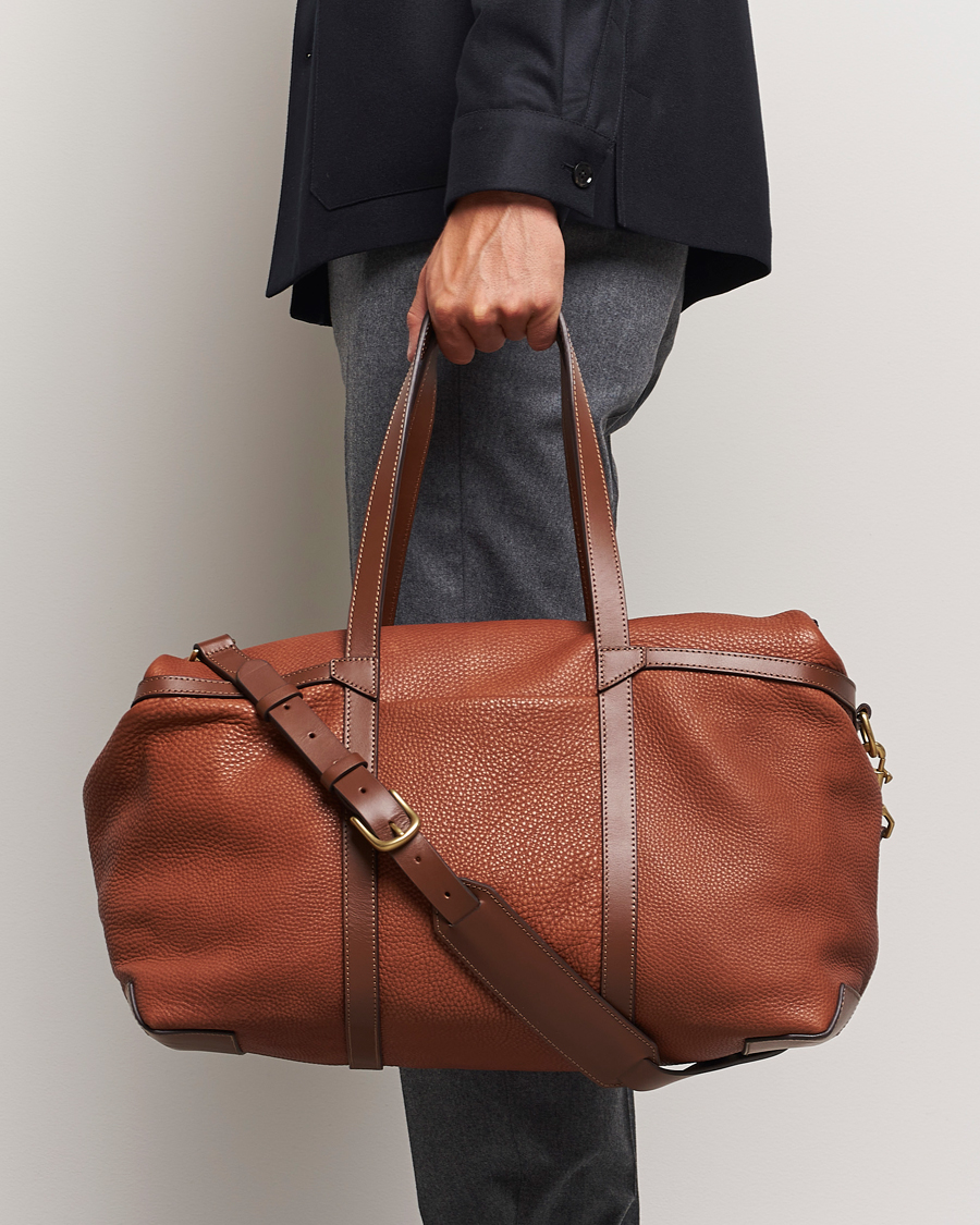 Herre | Vesker | Mismo | Tour Pebbled Leather Weekendbag Tabac/Cuoio