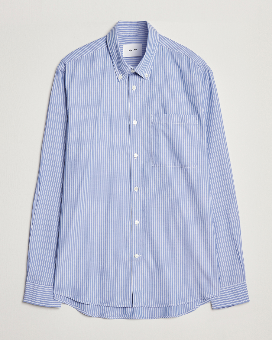 Herre | Skjorter | NN07 | Arne Tencel Striped Shirt Blue/White