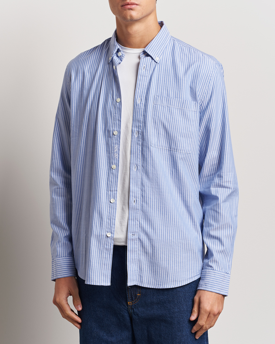 Herre | Skjorter | NN07 | Arne Tencel Striped Shirt Blue/White