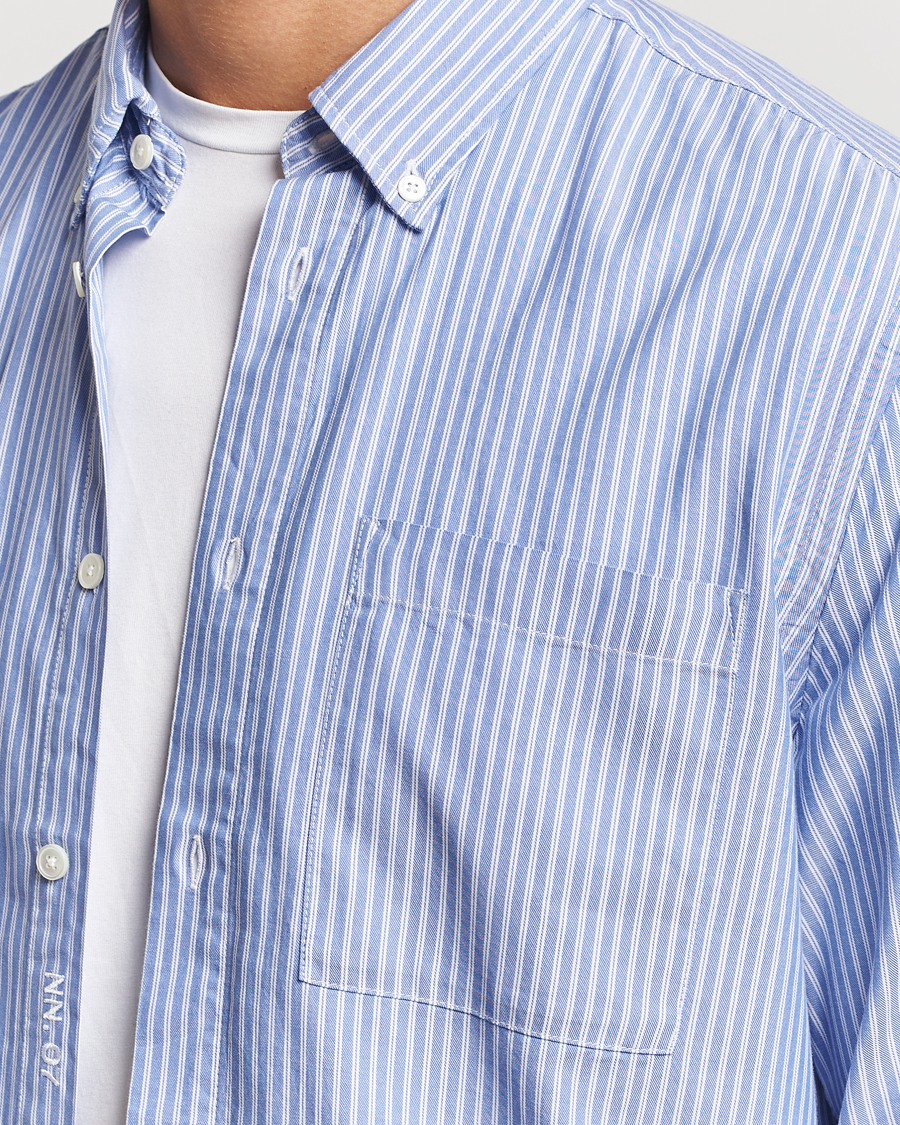 Herre | Skjorter | NN07 | Arne Tencel Striped Shirt Blue/White