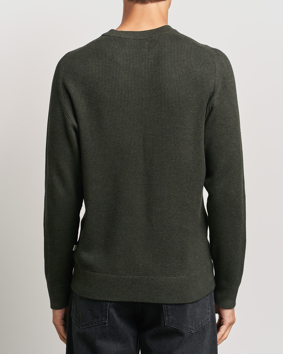 Herre | Gensere | NN07 | Kevin Cotton Knitted Sweater Dark Army