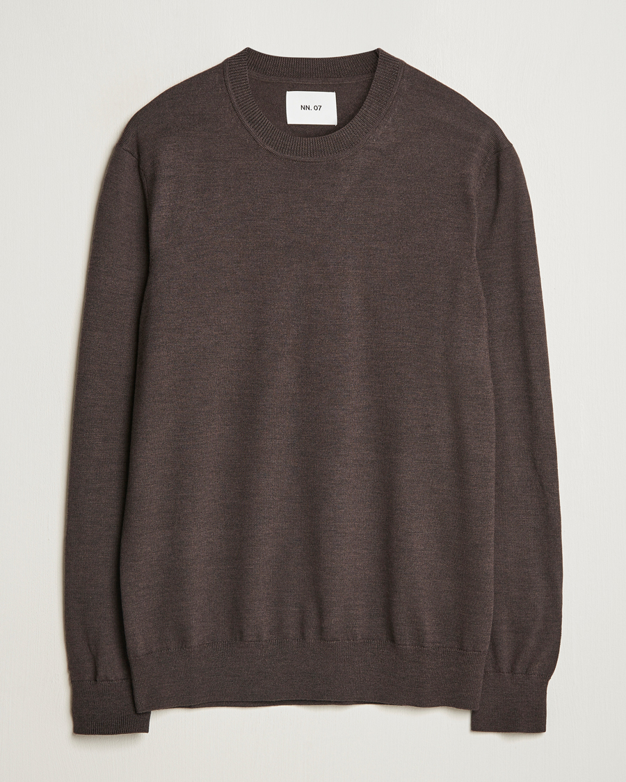 Herre | Gensere | NN07 | Ted Merino Crew Neck Pullover Demitase Brown
