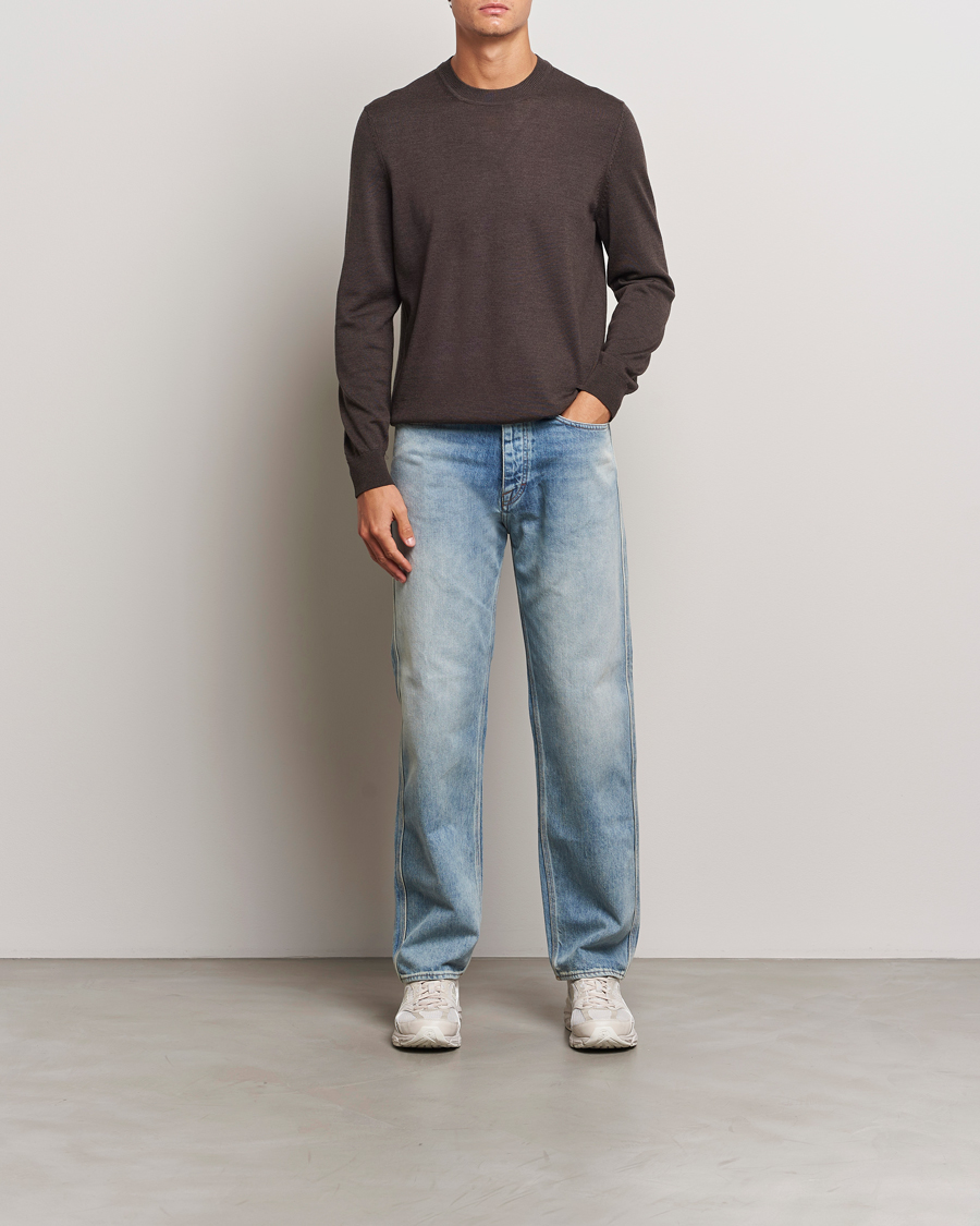 Herre | Gensere | NN07 | Ted Merino Crew Neck Pullover Demitase Brown