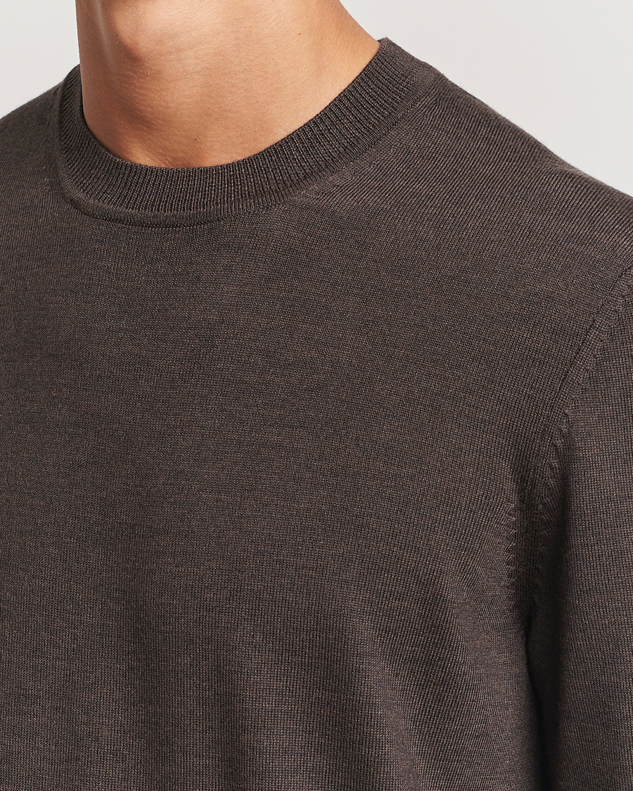 Herre | Gensere | NN07 | Ted Merino Crew Neck Pullover Demitase Brown