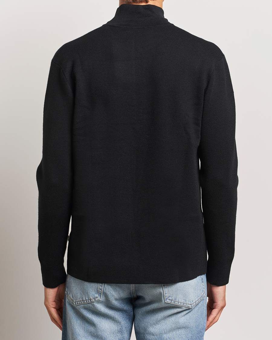 Herre | Gensere | NN07 | Harald Cotton/Modal Half Zip Black