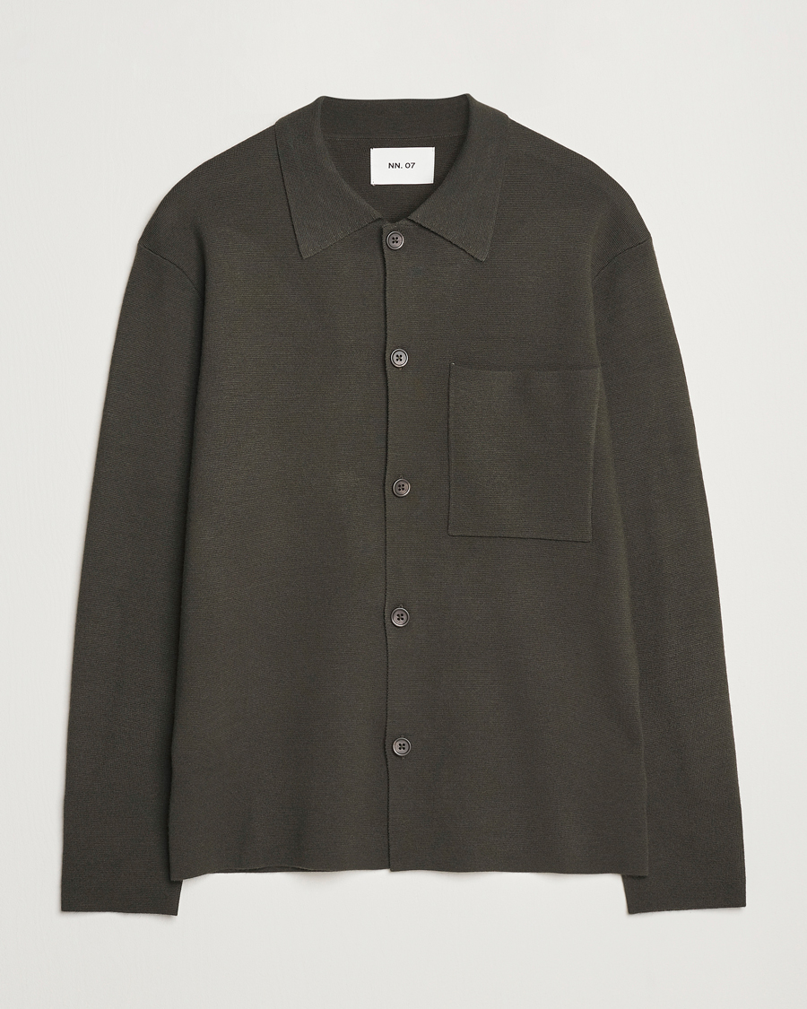 Herre | Gensere | NN07 | Jonas Cotton/Modal Cardigan Dark Army