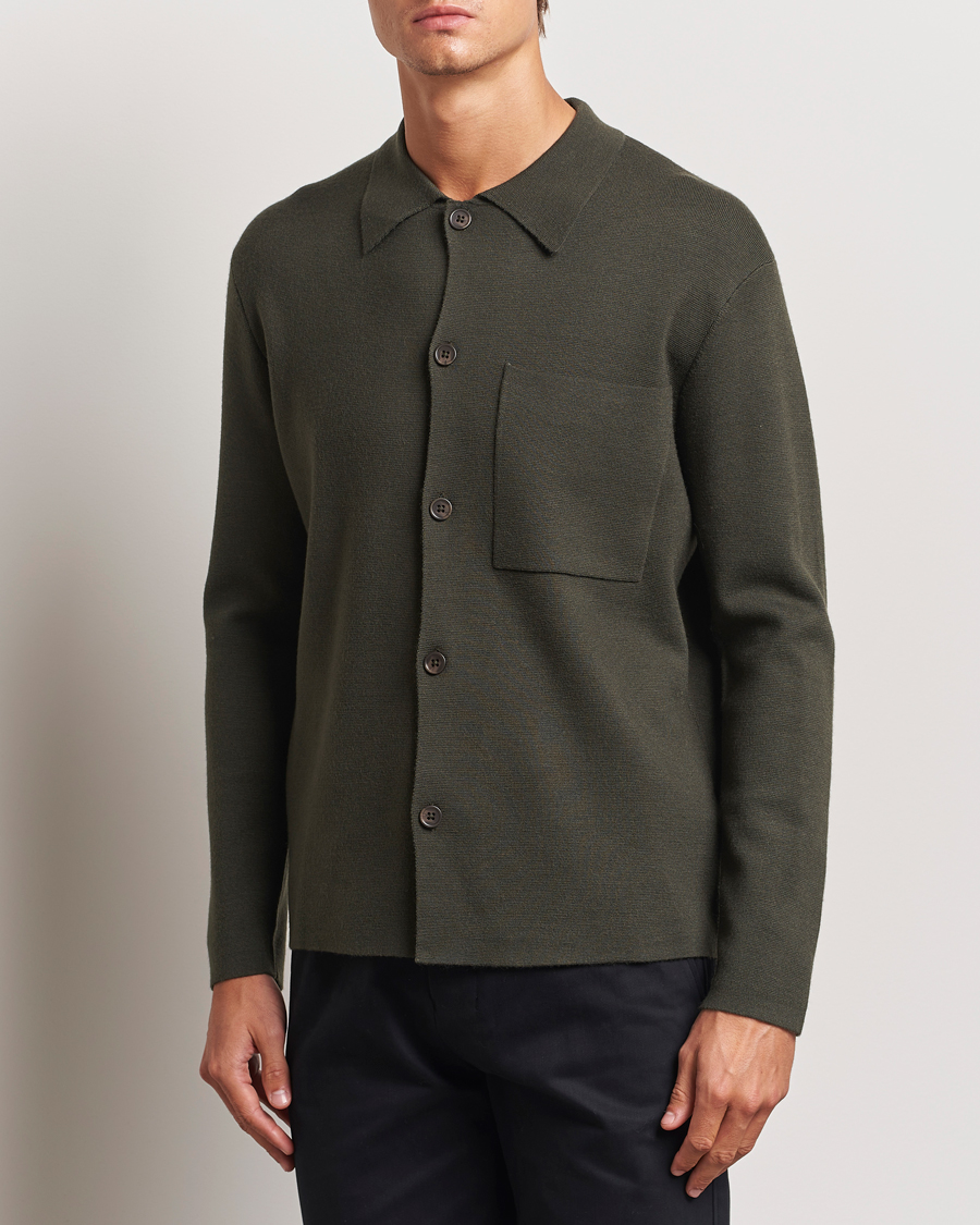 Herre | Gensere | NN07 | Jonas Cotton/Modal Cardigan Dark Army