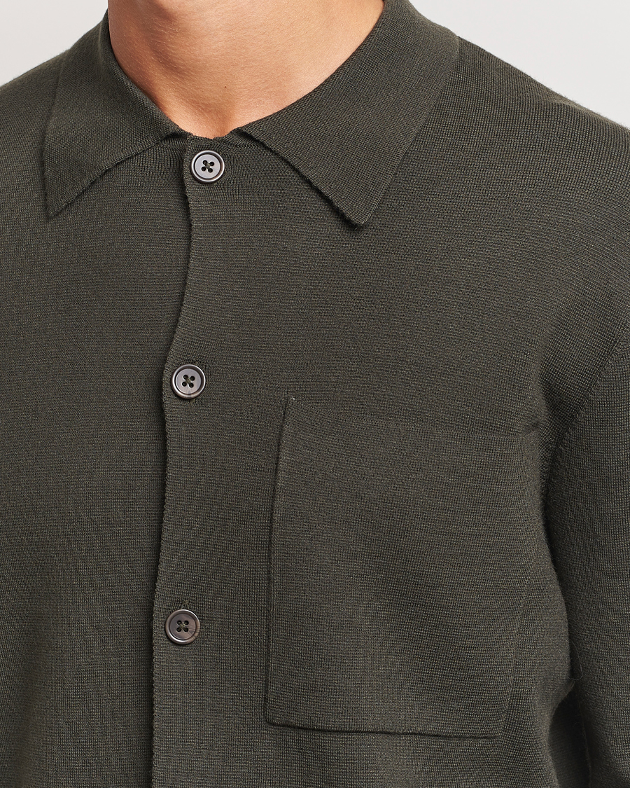 Herre | Gensere | NN07 | Jonas Cotton/Modal Cardigan Dark Army