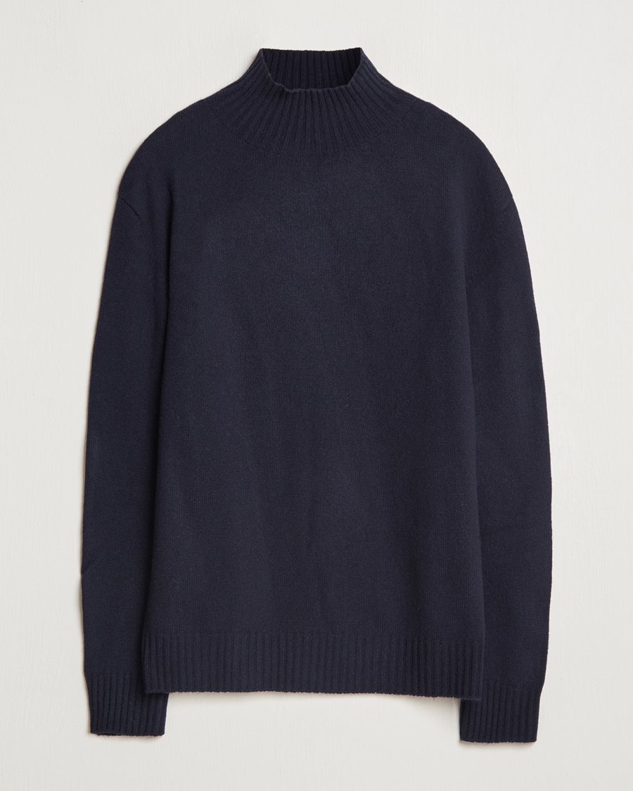 Herre | Gensere | NN07 | Clark Wool Knitted Polo Navy Blue