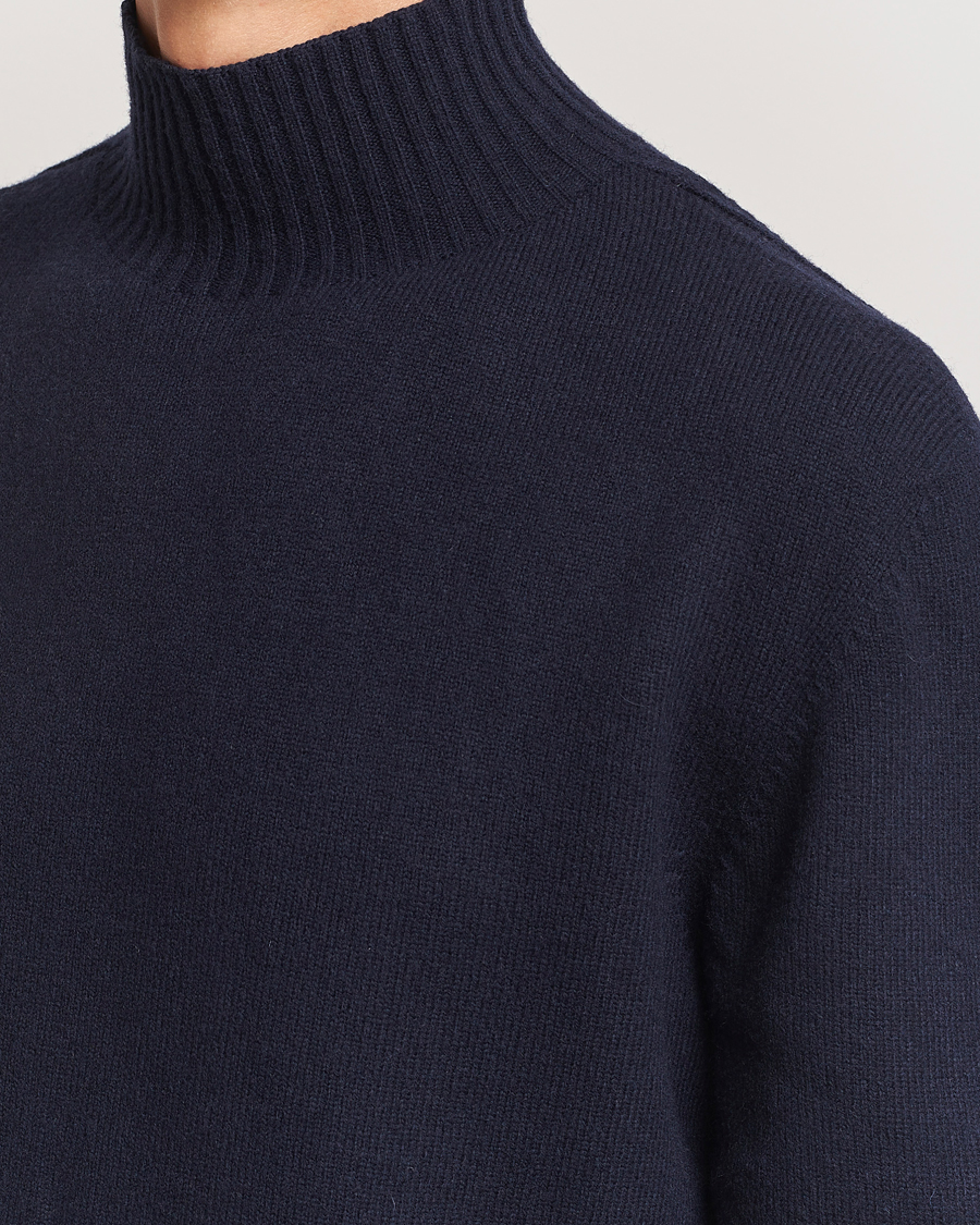 Herre | Gensere | NN07 | Clark Wool Knitted Polo Navy Blue