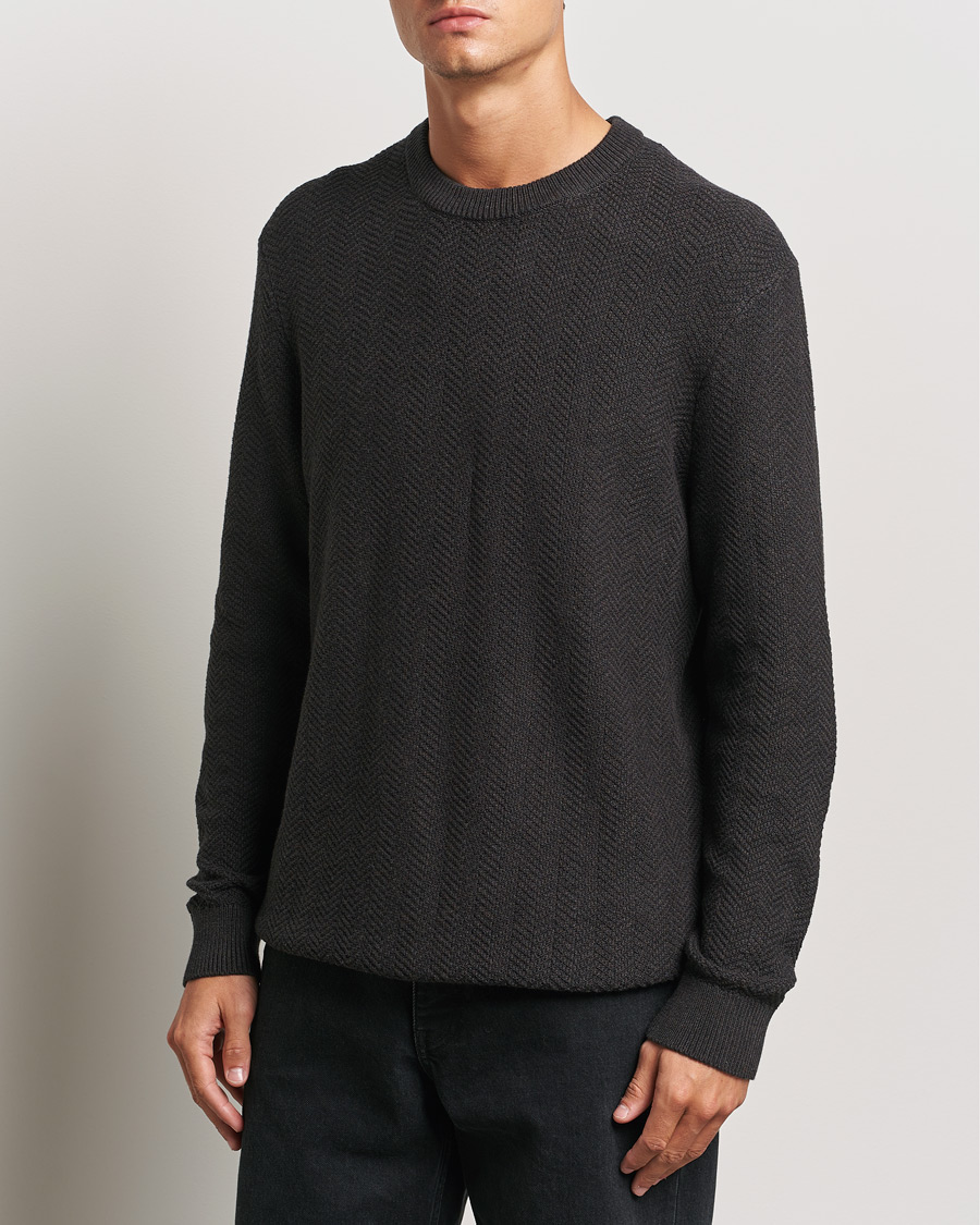 Herre | Gensere | NN07 | Pete Cotton Knitted Crew Neck Demitase Brown