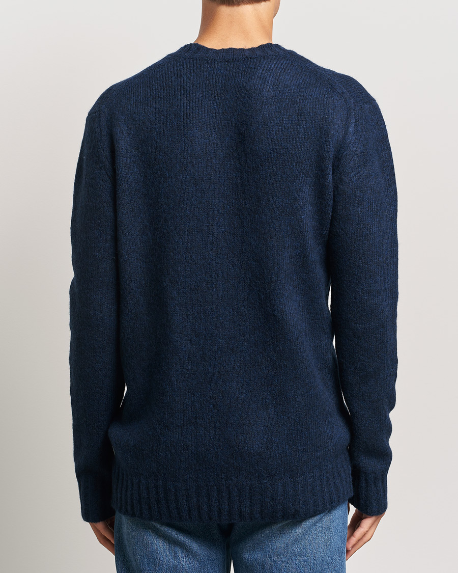Herre | Gensere | NN07 | Lee Brushed Wool Crew Neck Navy Blue