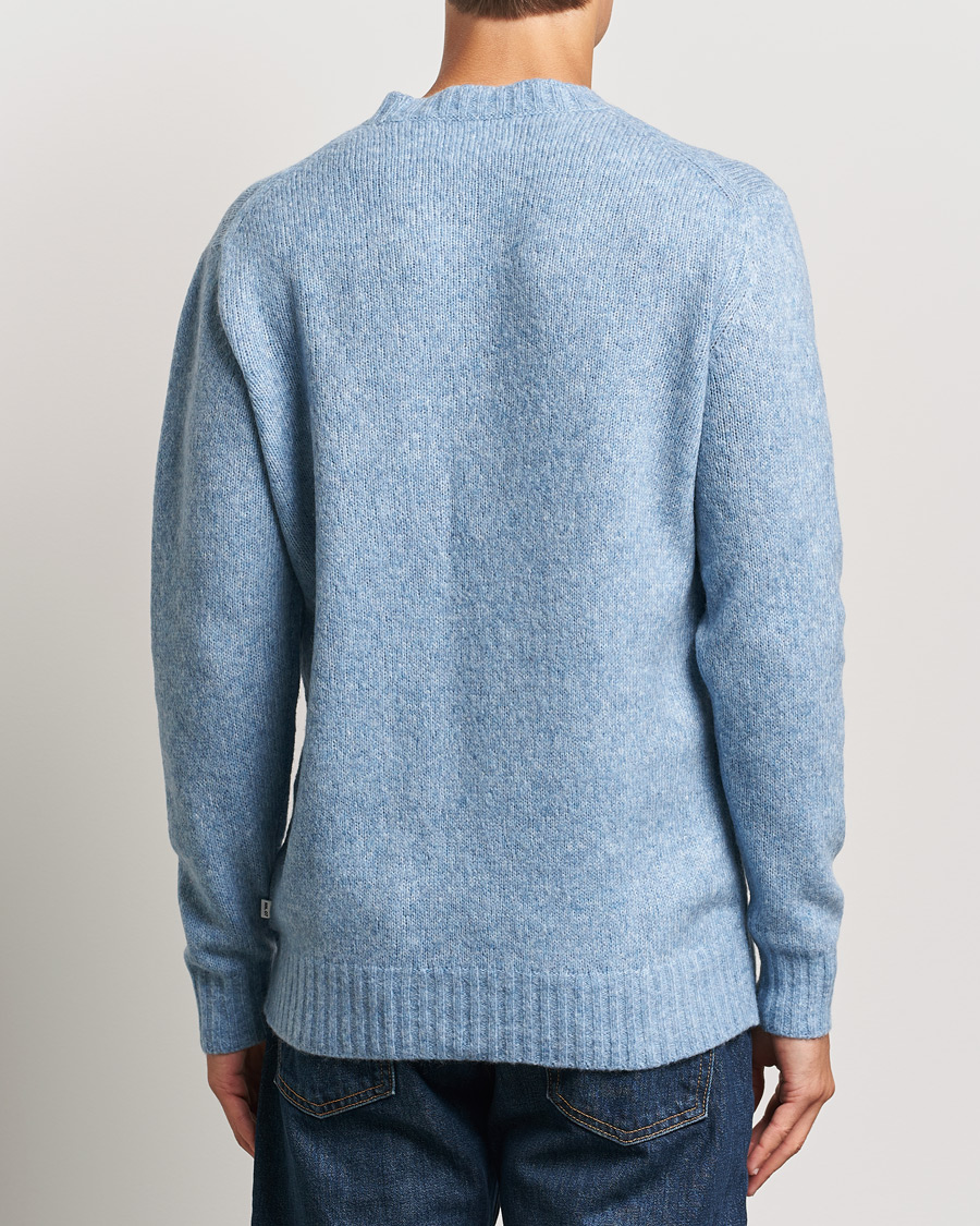 Herre | Gensere | NN07 | Lee Brushed Wool Crew Neck Tink Blue