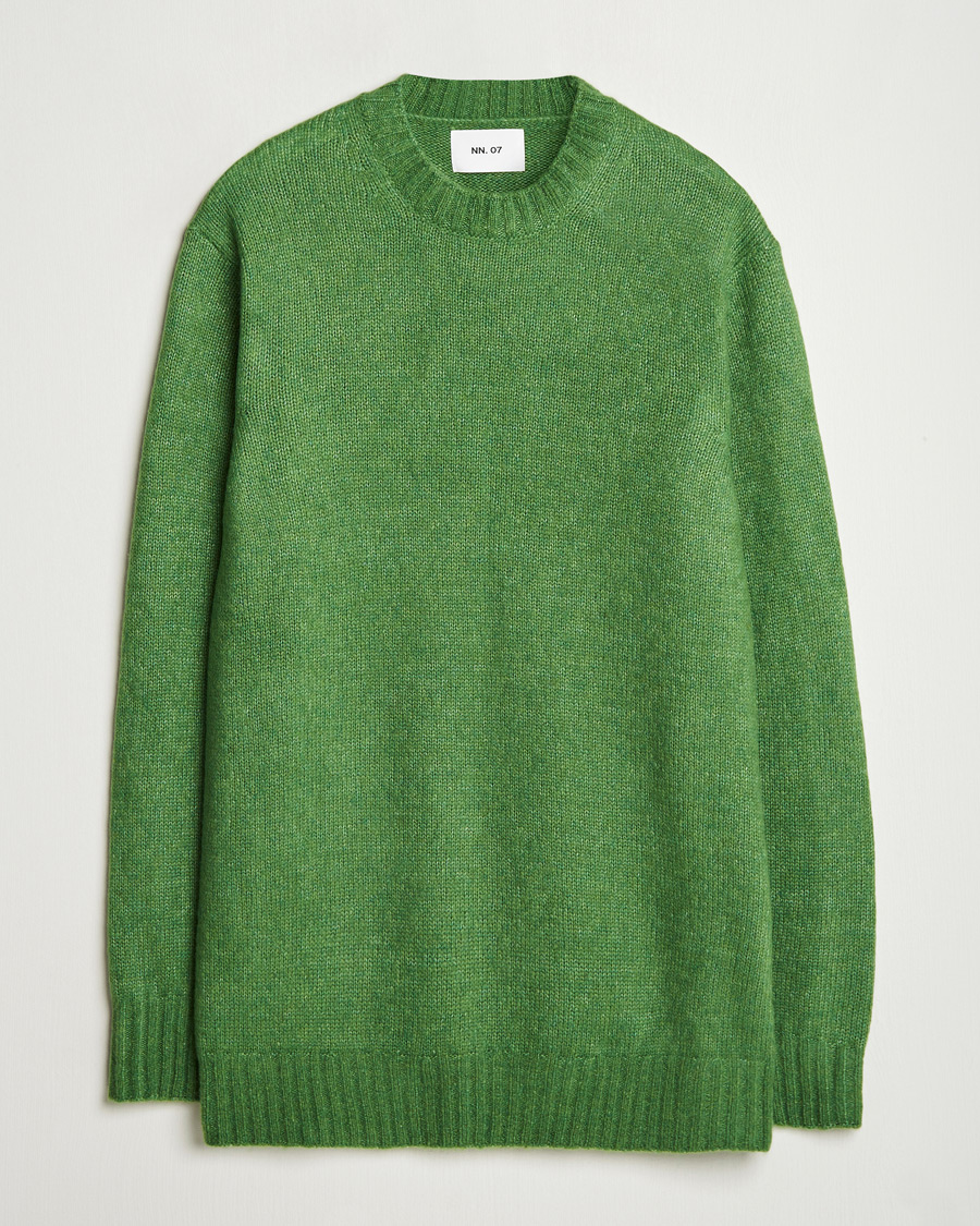 Herre | Gensere | NN07 | Lee Brushed Wool Crew Neck Kale Green