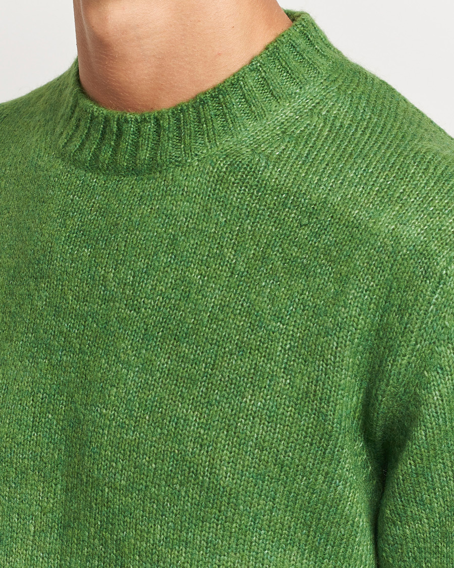 Herre | Gensere | NN07 | Lee Brushed Wool Crew Neck Kale Green