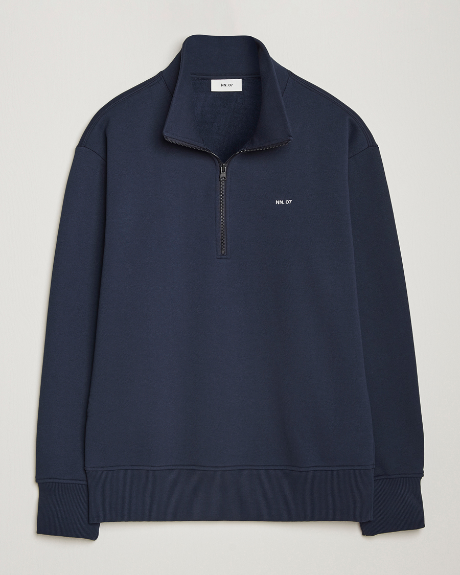 Herre | Gensere | NN07 | Briggs Half Zip Sweatshirt Navy Blue