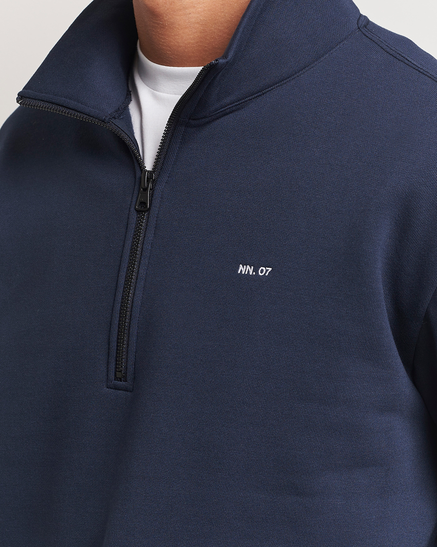 Herre | Gensere | NN07 | Briggs Half Zip Sweatshirt Navy Blue