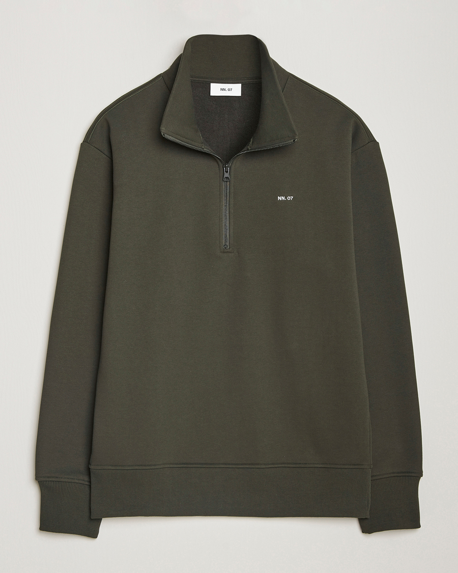Herre | Gensere | NN07 | Briggs Half Zip Sweatshirt Dark Army