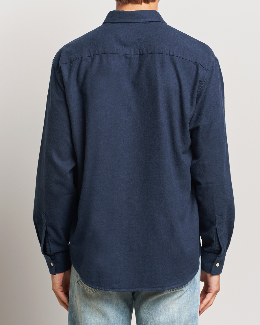 Herre | Skjorter | NN07 | Deon Flannel Checked Shirt Navy Blue