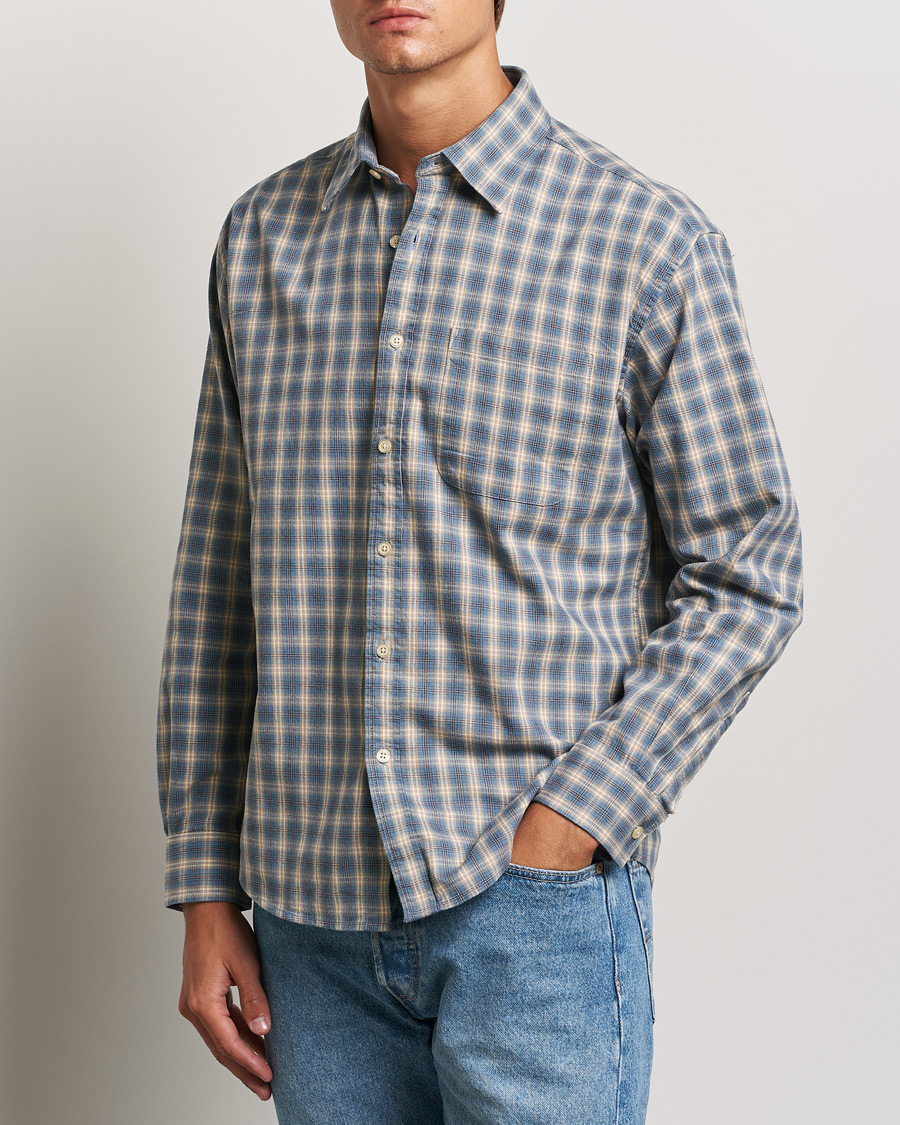 Herre | Skjorter | NN07 | Deon Flannel Shirt Blue Multi
