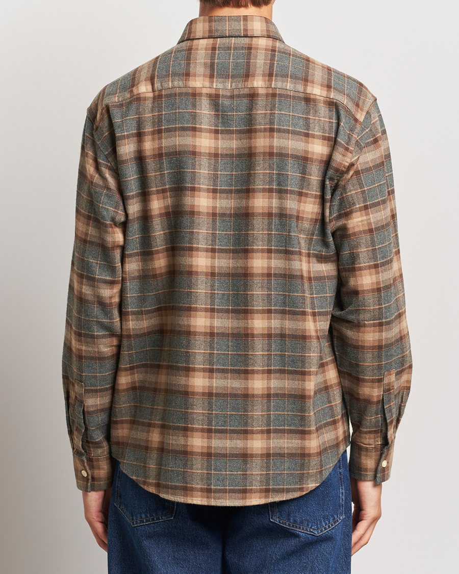 Herre | Skjorter | NN07 | Deon Flannel Shirt Brown/Grey