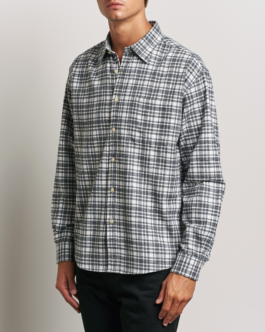 Herre | Skjorter | NN07 | Deon Flannel Shirt Grey/White