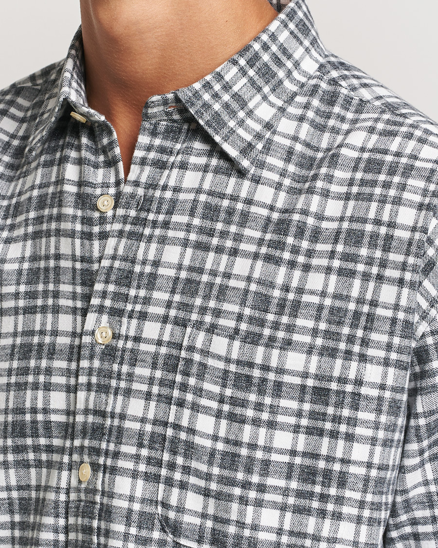Herre | Skjorter | NN07 | Deon Flannel Shirt Grey/White