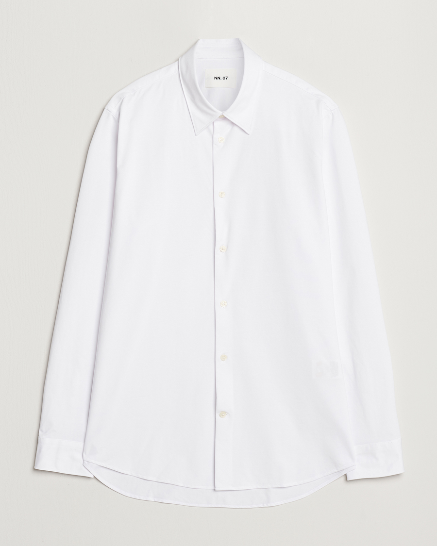 Herre | Skjorter | NN07 | Elian Mercerized Cotton Shirt White
