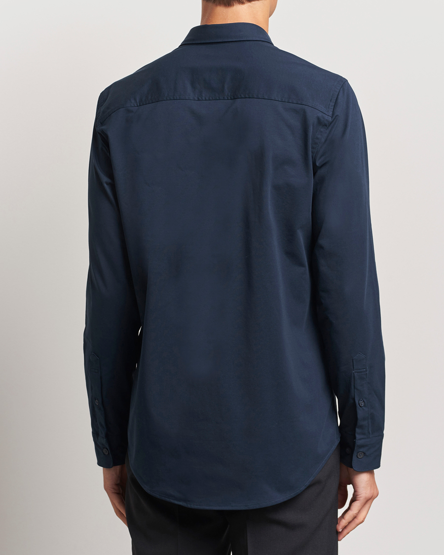 Herre | Skjorter | NN07 | Elian Mercerized Cotton Shirt Navy Blue